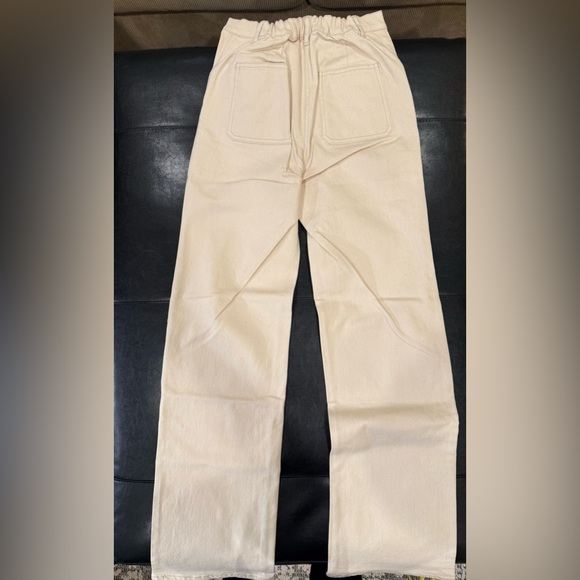 Thakoon High-Waisted Ecru Denim Pant - Picture 7 of 8